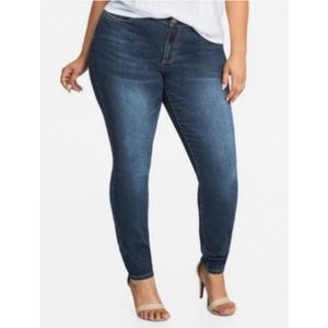 Ashley Stewart Flawless Skinny Blue Jeans Size 18 Tall